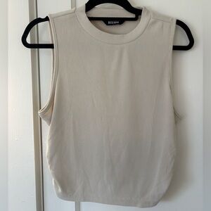 Women's Cream Sleeveless Top